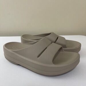 OOFOS OOMEGA OOAHH Slide Sandal Womens US‎ 11 EU 42 Comfort Recovery Taupe Nomad